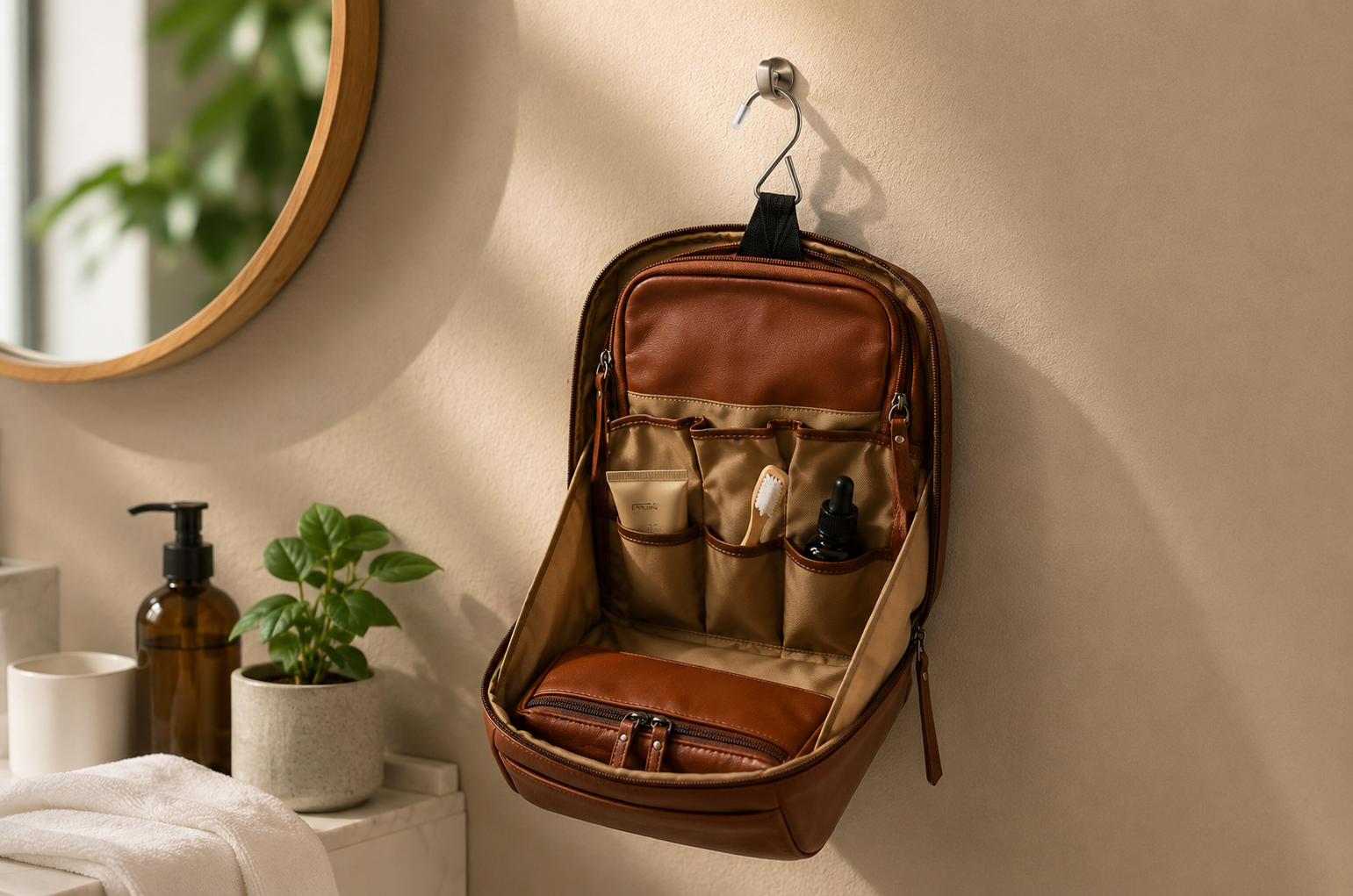 backpack organizer travel Insert for | Portable Document & Passport Holder with Multiple Pockets This bag includes storage featuring 4 bat sleeves Leather Travel Cable Organizer, Tech