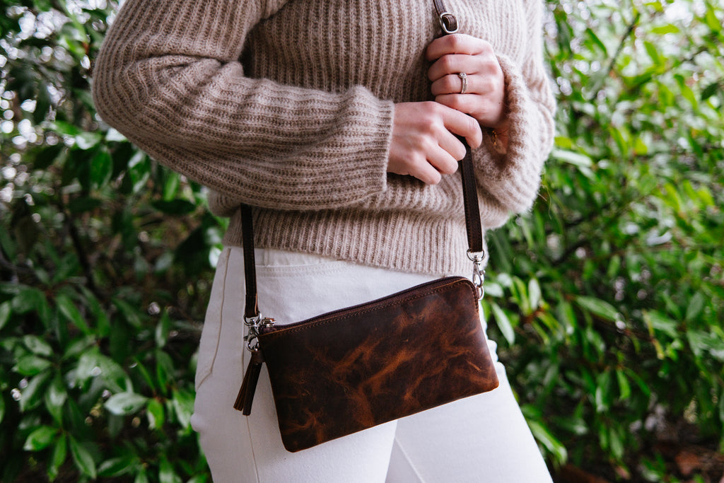 Layne Sling/Waist Bag on a model