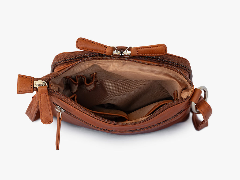 Claire Crossbody Organizer main pocket open