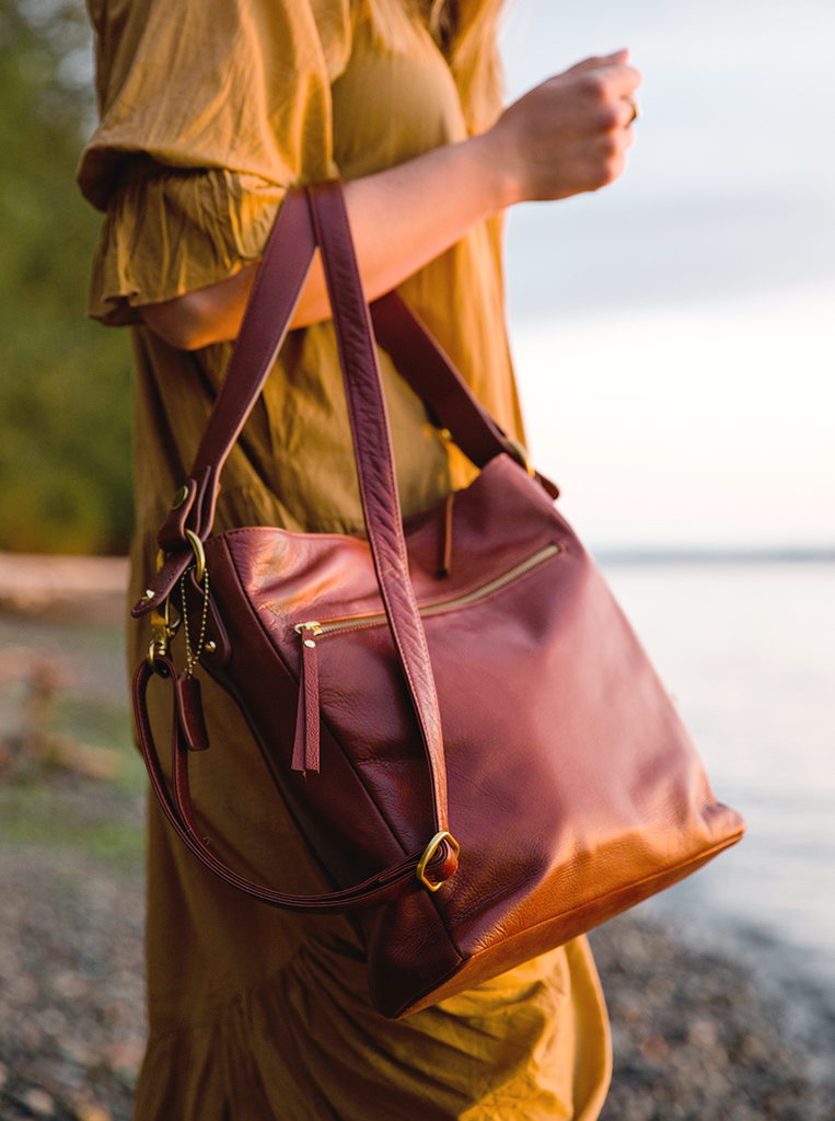 Leather handbag