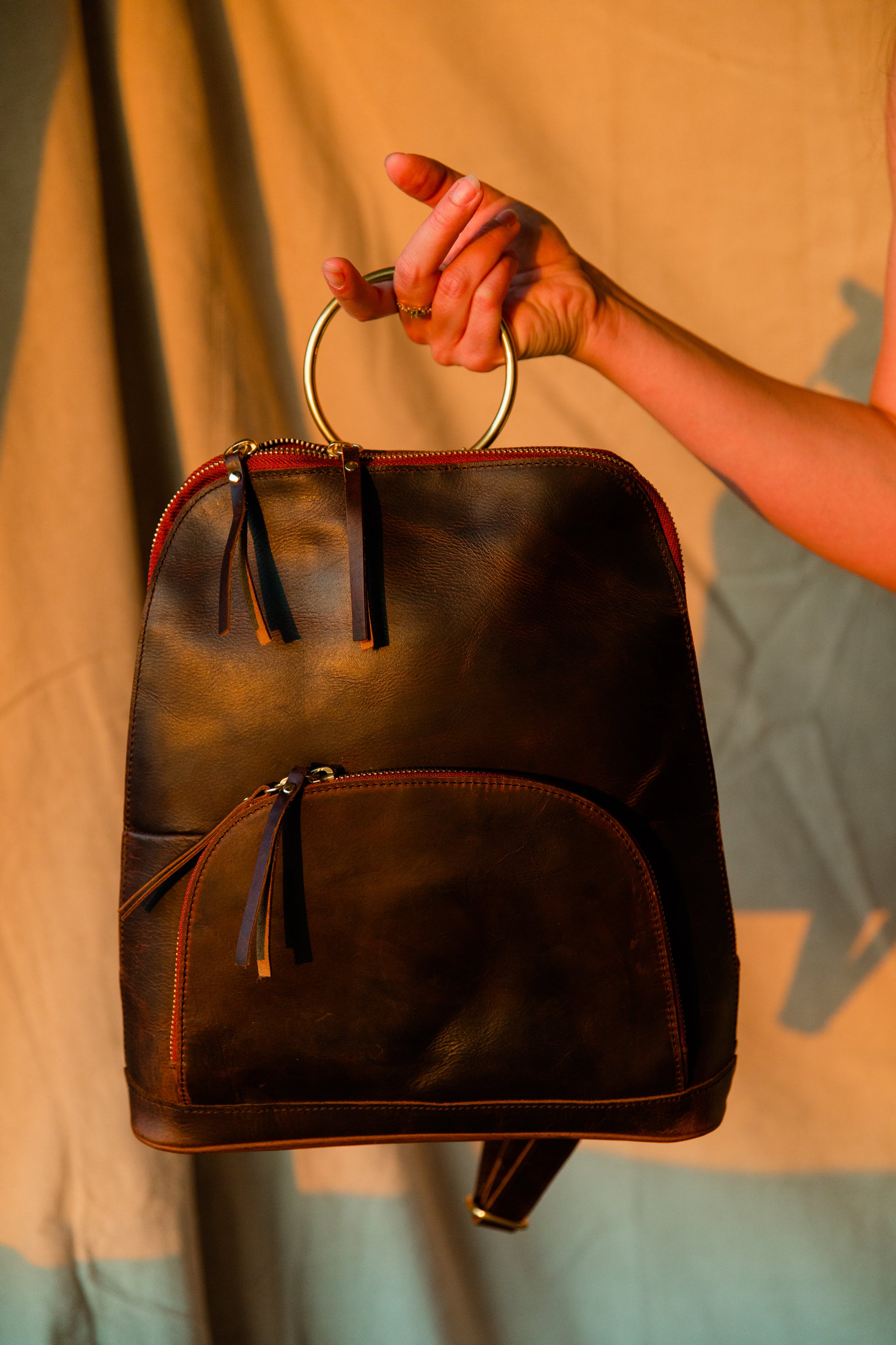 Blaire Backpack: Customizable Leather Travel Backpack 