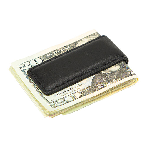Hardy Leather Magnetic Money Clip for Men Black Hardy Leather Magnetic Money Clip for Men Black