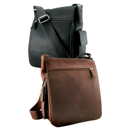 Vertical messenger bag leather on sale